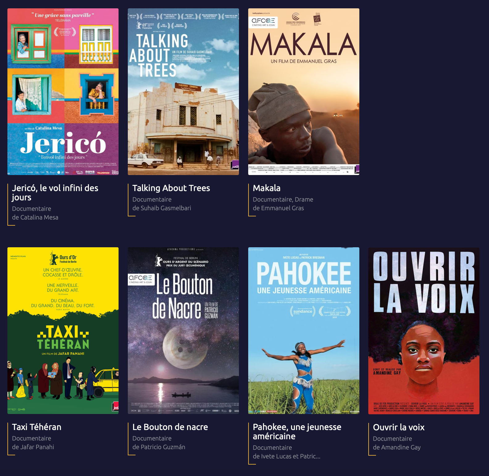 apercu des affiches des films